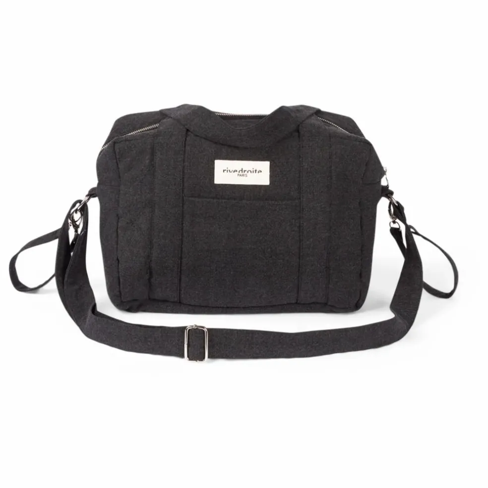 Sac à langer Mini Darcy en coton recyclé | Noir