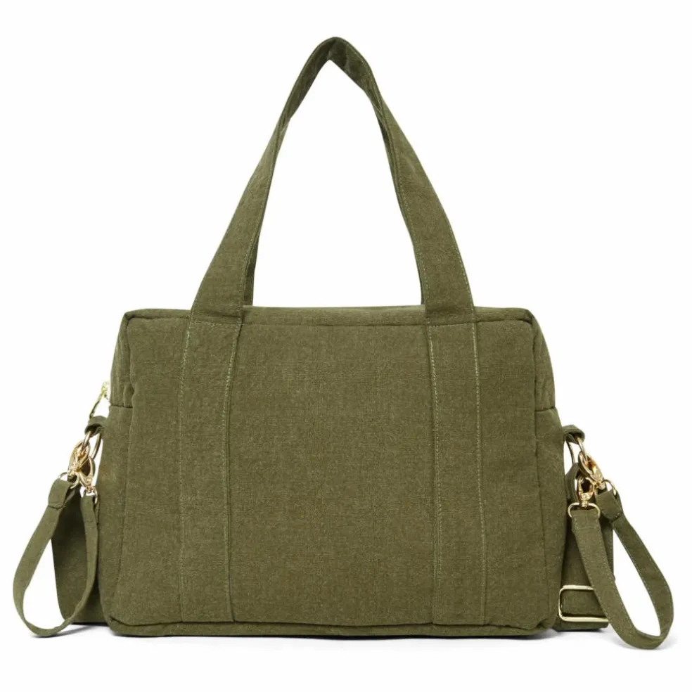 Sac à langer Mini Darcy en coton recyclé | Vert kaki