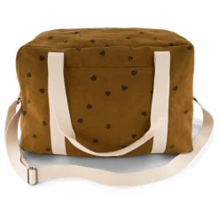 Sac à langer Raphaël imprimé cœurs | Brun roux