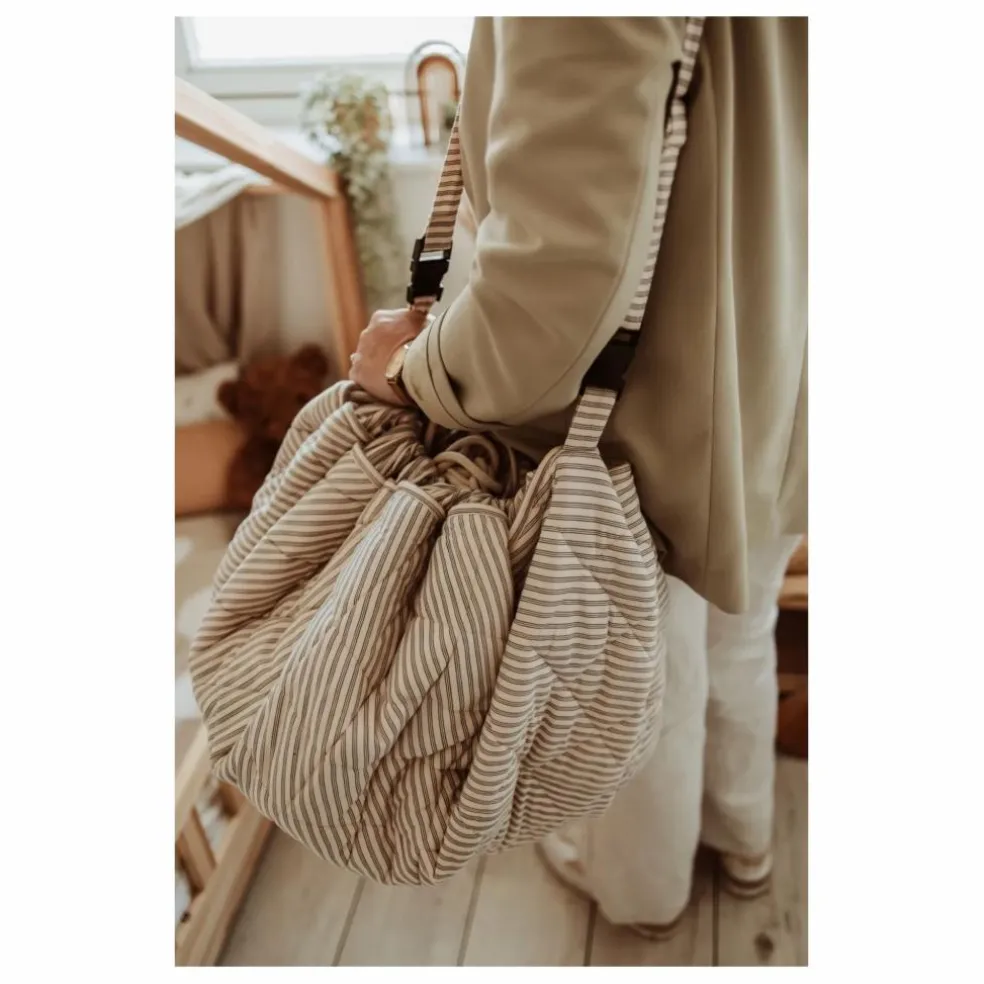 Sac / Tapis d'éveil Noomad - Rayures | Bleu