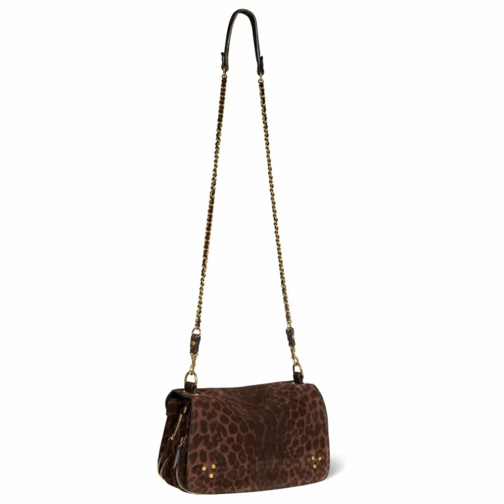 Sac Bobi Croûte Velours Léopard | Marron