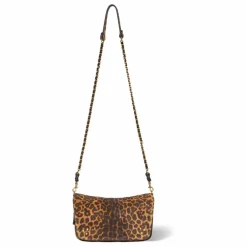Sac Bobi S Croûte Velours Léopard | Camel