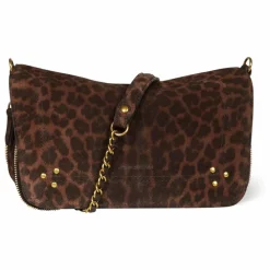 Sac Bobi S Croûte Velours Léopard | Marron