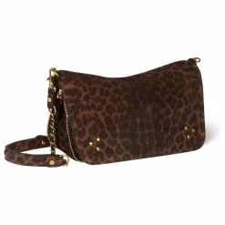 Sac Bobi S Croûte Velours Léopard | Marron