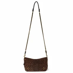 Sac Bobi S Croûte Velours Léopard | Marron