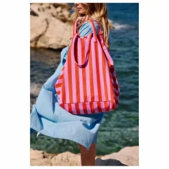 Sac cabas rayé Elisa | Rouge