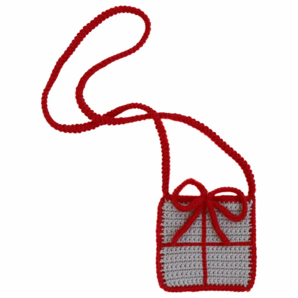 Sac Cadeau de Noël Laine Mérinos | Rouge