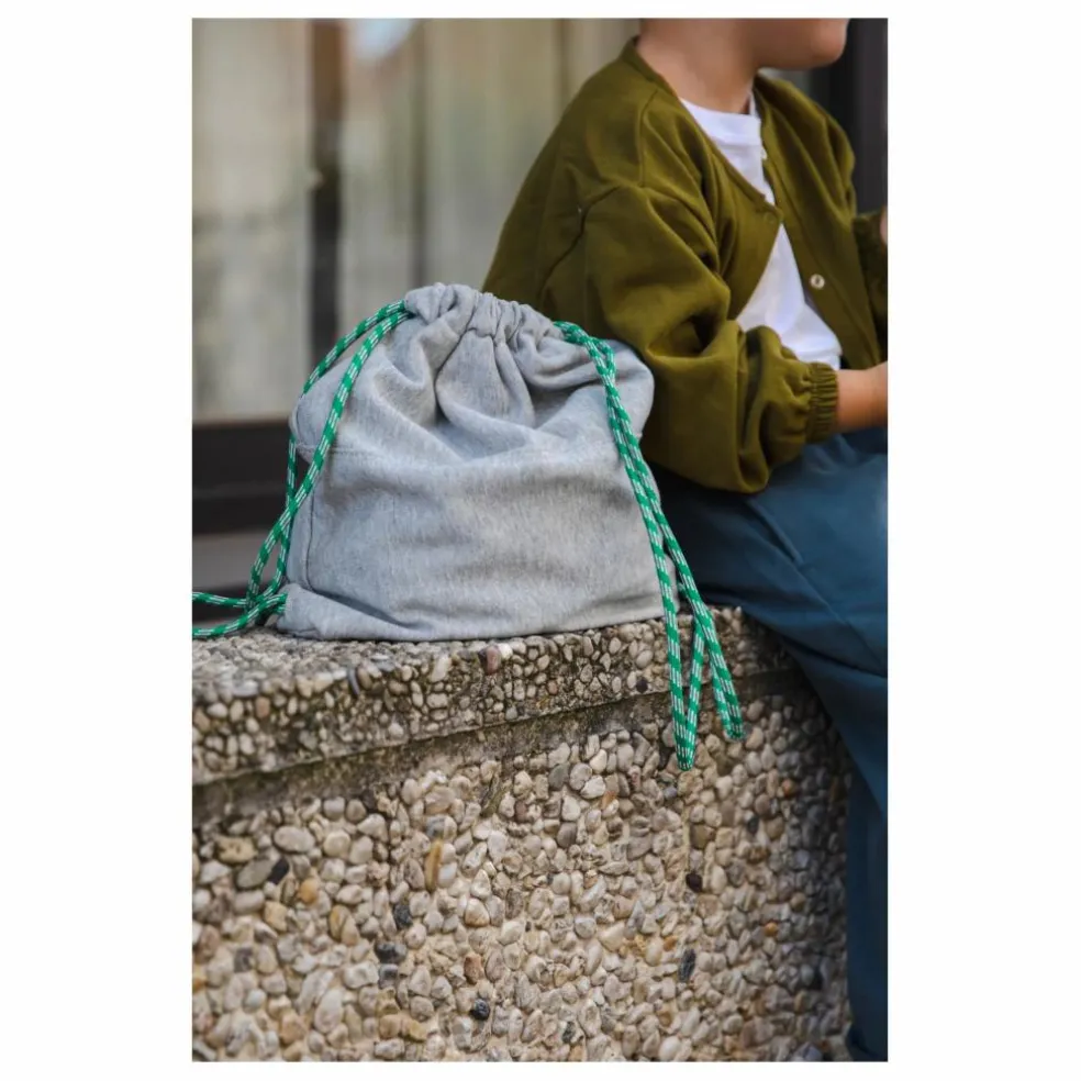 Sac de gym en jersey | Gris chiné