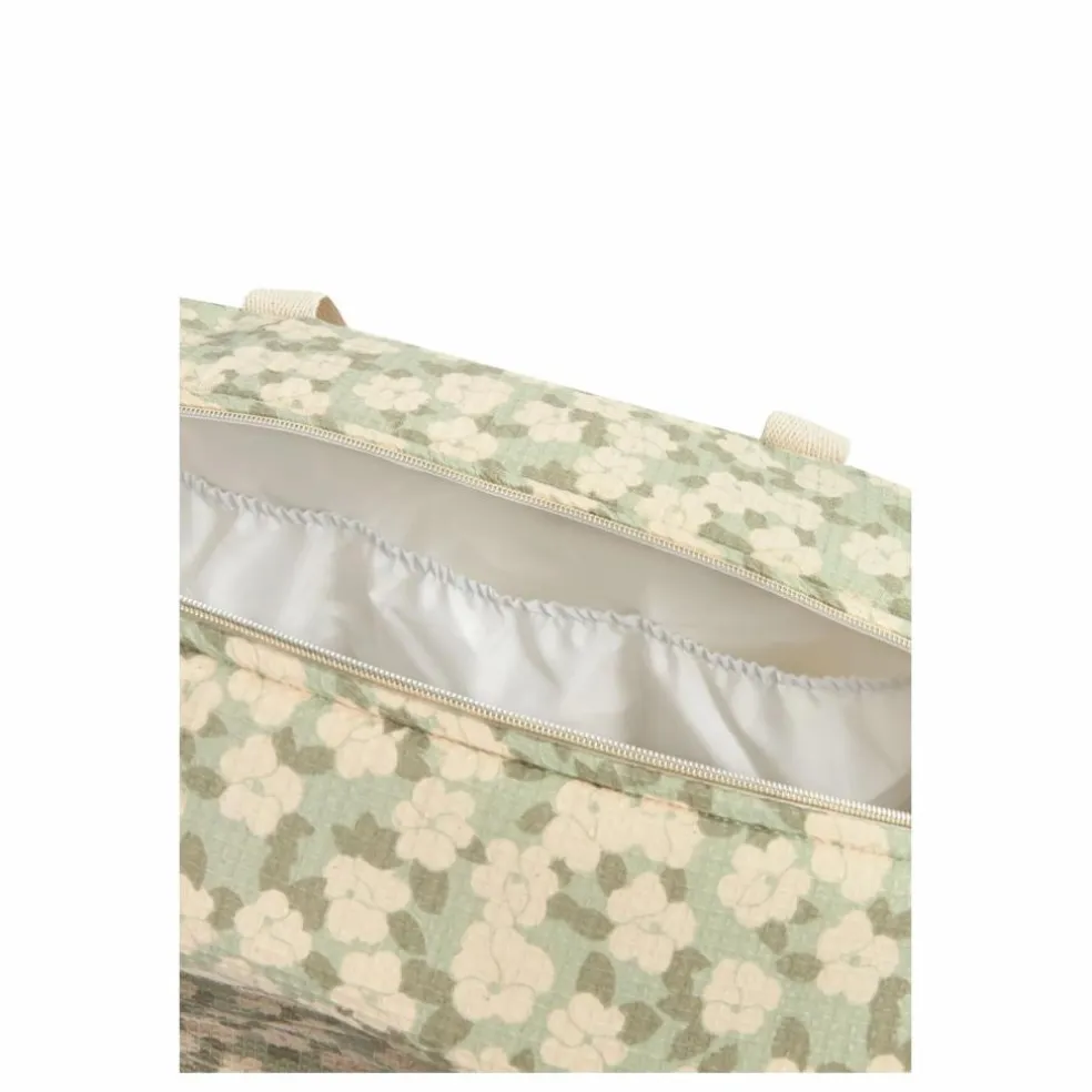 Sac de maternité imperméable en coton bio Opéra Sakura | Sauge