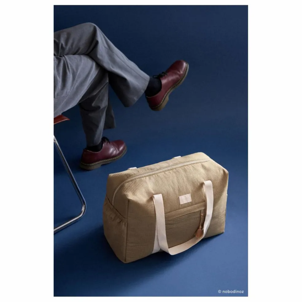 Sac de maternité imperméable en coton bio Opéra | Olive