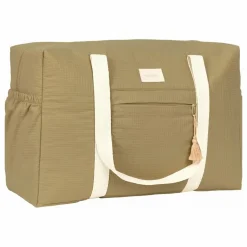 Sac de maternité imperméable en coton bio Opéra | Olive