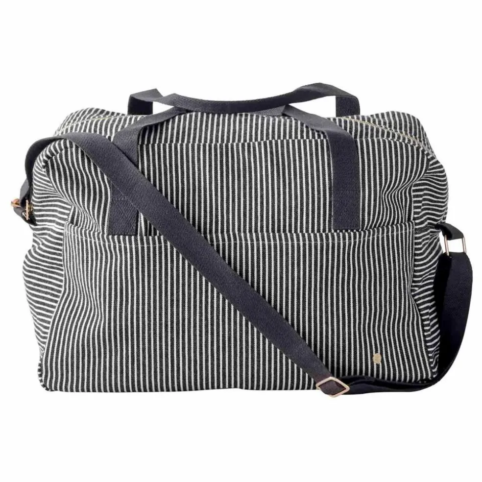 Sac de voyage rayé en coton bio Basile | Caviar