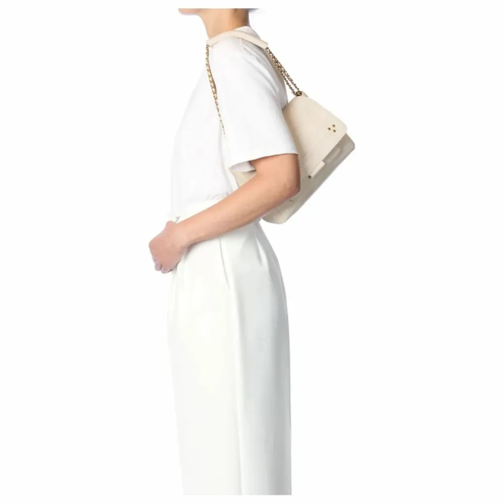 Sac Lulu M Chèvre Grainé | Ecru