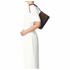 Sac Lulu M Croûte Velours Léopard | Marron