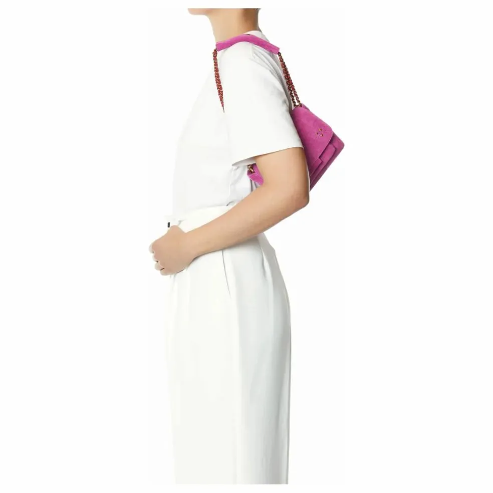 Sac Lulu S Croûte Velours | Rose fuschia