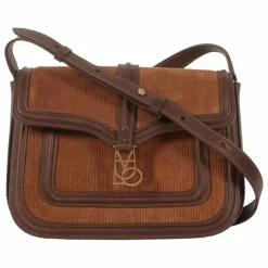 Sac Noah Velours Côtelé et Cuir | Camel
