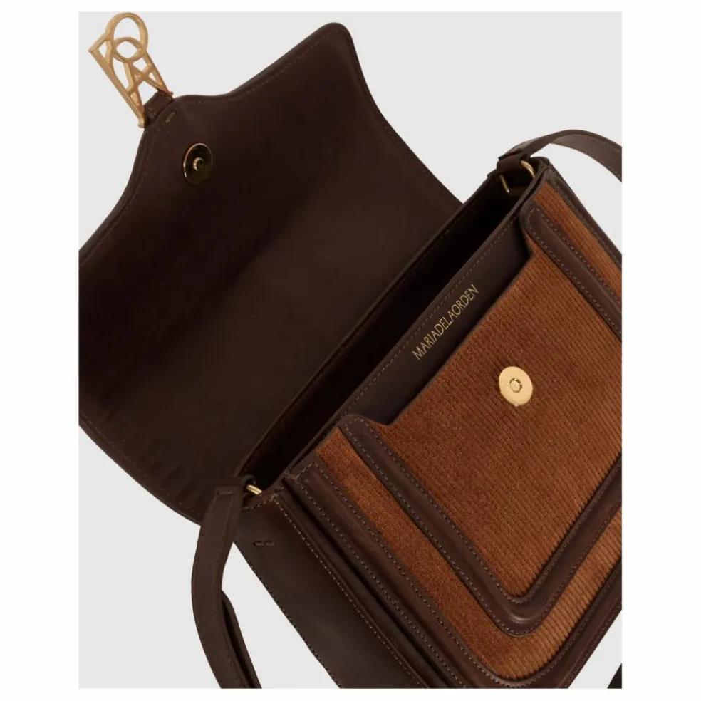Sac Noah Velours Côtelé et Cuir | Camel