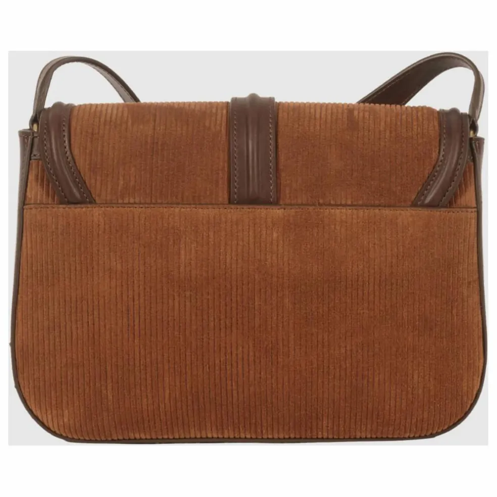 Sac Noah Velours Côtelé et Cuir | Camel