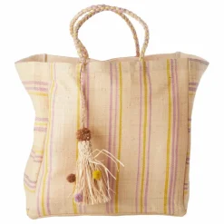 Sac shopping en raphia | Jaune