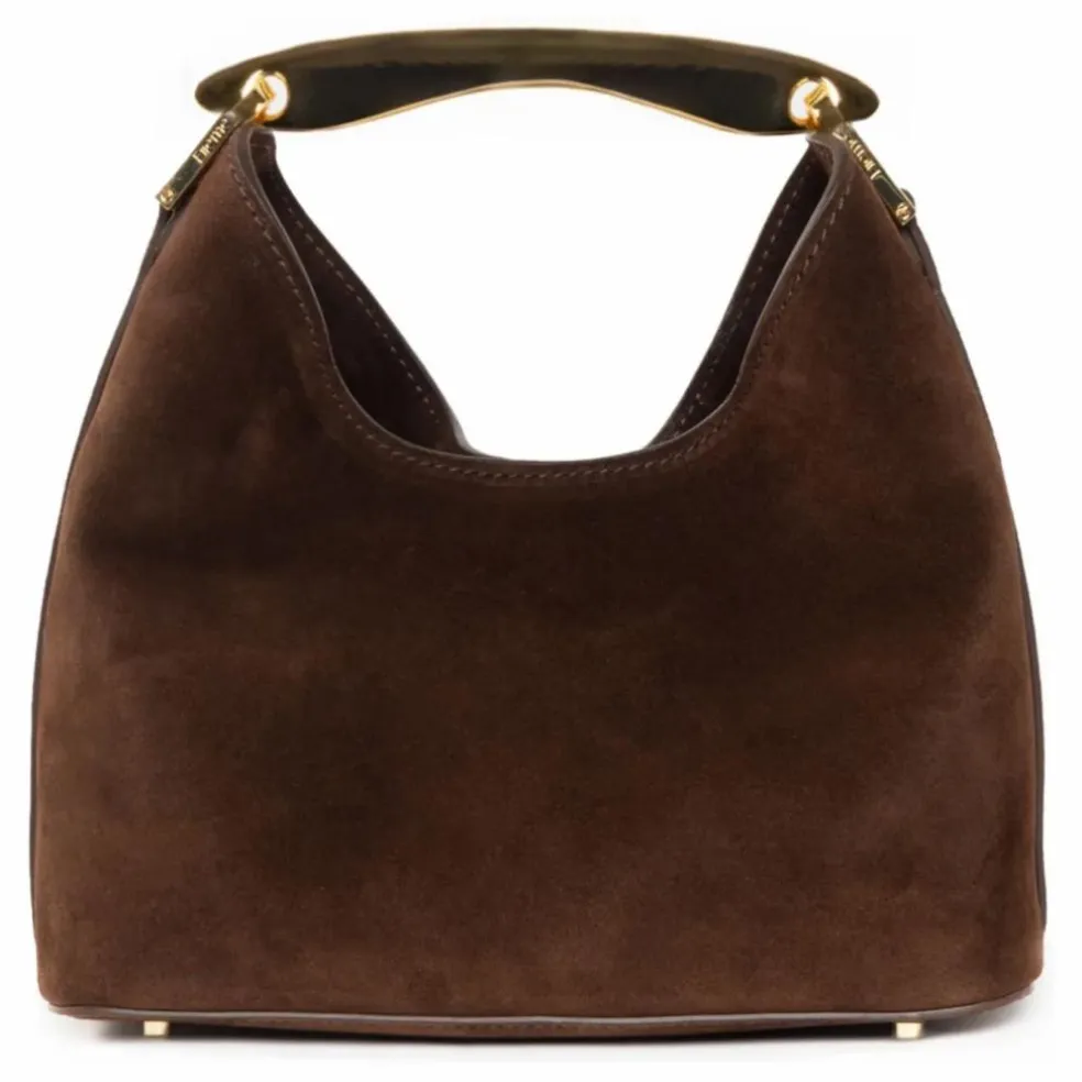 Sac Small Boomerang Suède | Marron