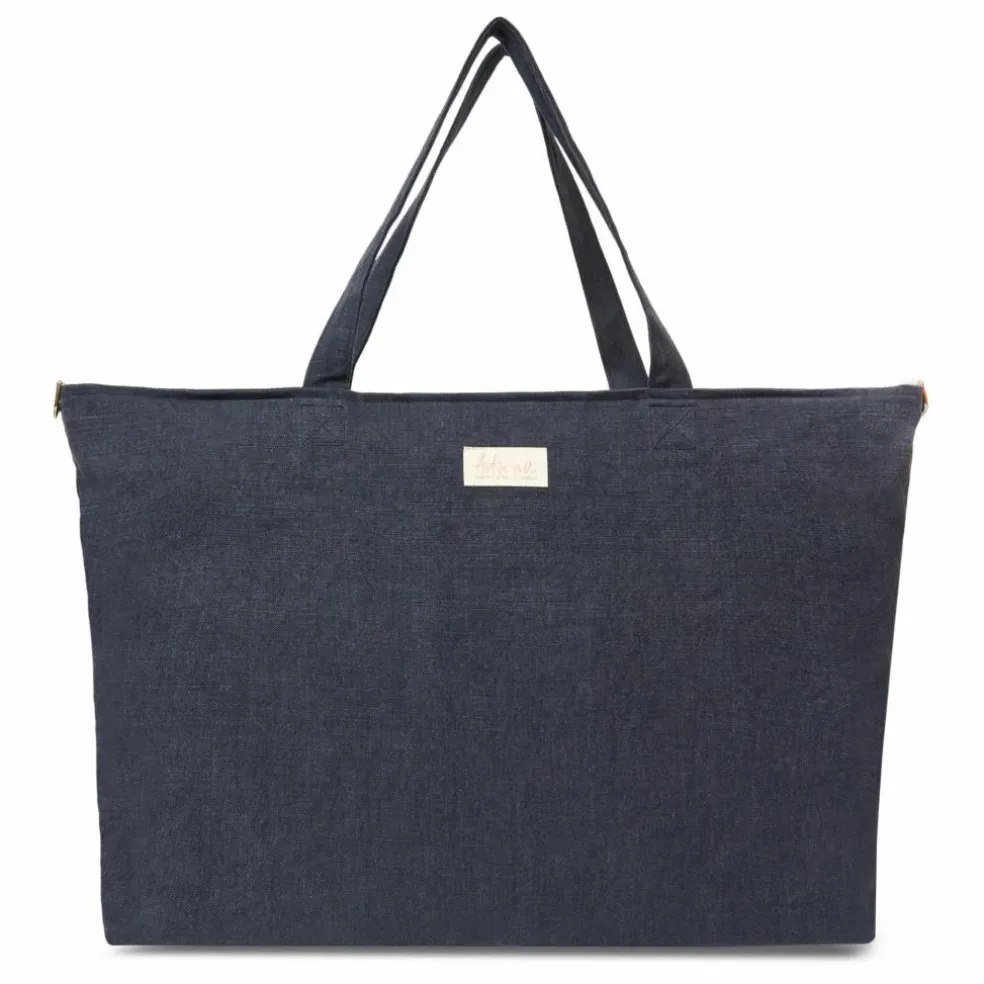 Sac week-end en lin | Bleu marine