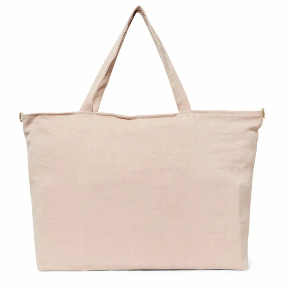 Sac week-end en lin | Rose poudré