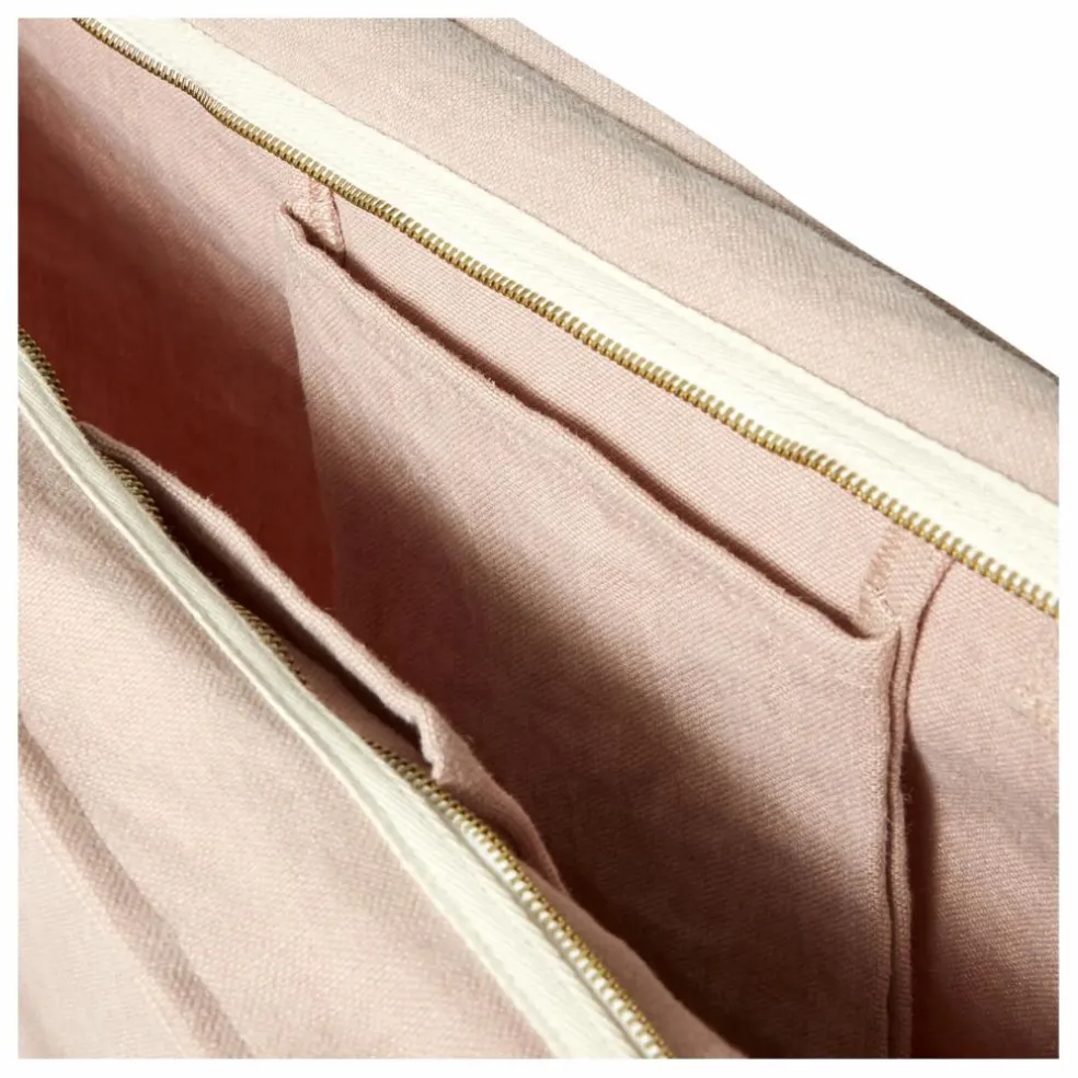 Sac week-end en lin | Rose poudré