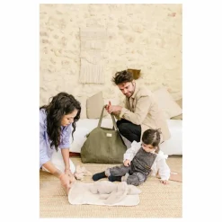 Sac week-end en lin | Vert kaki