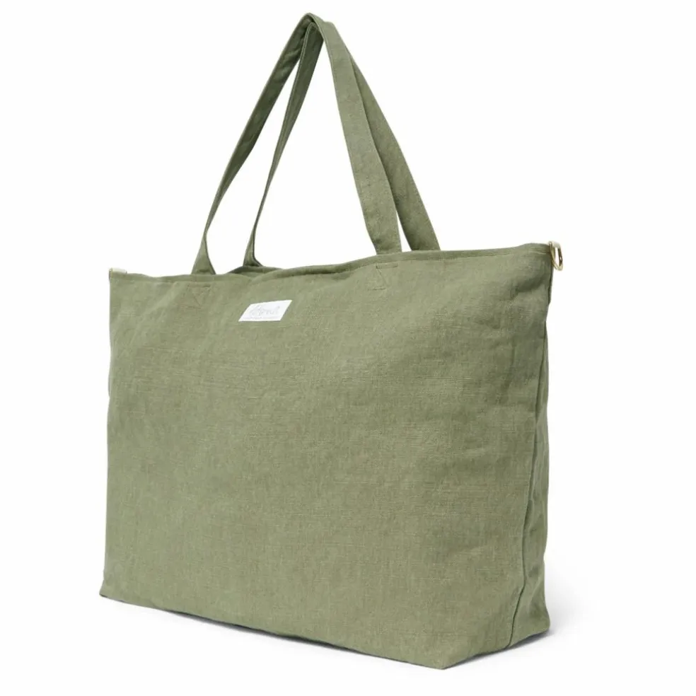 Sac week-end en lin | Vert kaki