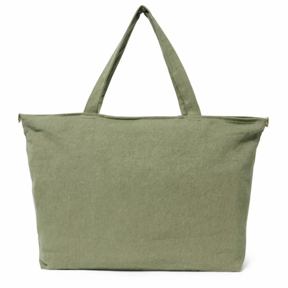 Sac week-end en lin | Vert kaki