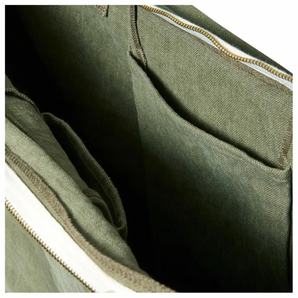 Sac week-end en lin | Vert kaki