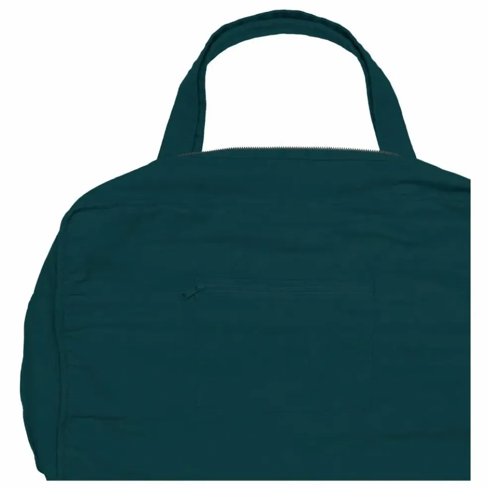 Sac weekender en coton bio | Teal Blue S022