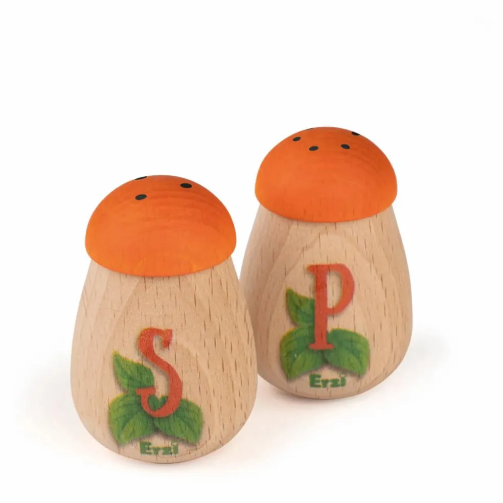 Salière et poivrier à jouer en bois