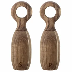 Salière et poivrière en acacia | Marron