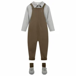 Salopette Coton Bio | Brun kaki