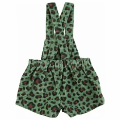 Salopette Courte Léopard Velours Côtelé | Vert