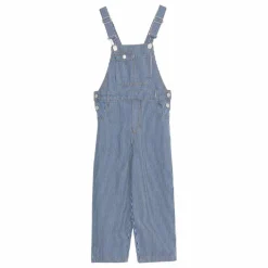 Salopette Diana Rayée Coton Bio | Bleu marine