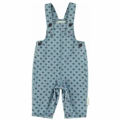 Salopette en Jean Cœurs | Bleu Clair