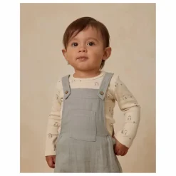 Salopette Gaze de Coton Bio | Bleu gris