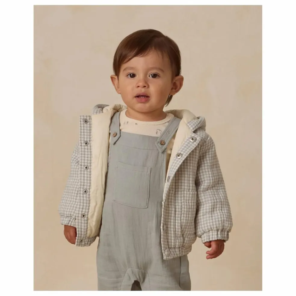 Salopette Gaze de Coton Bio | Bleu gris