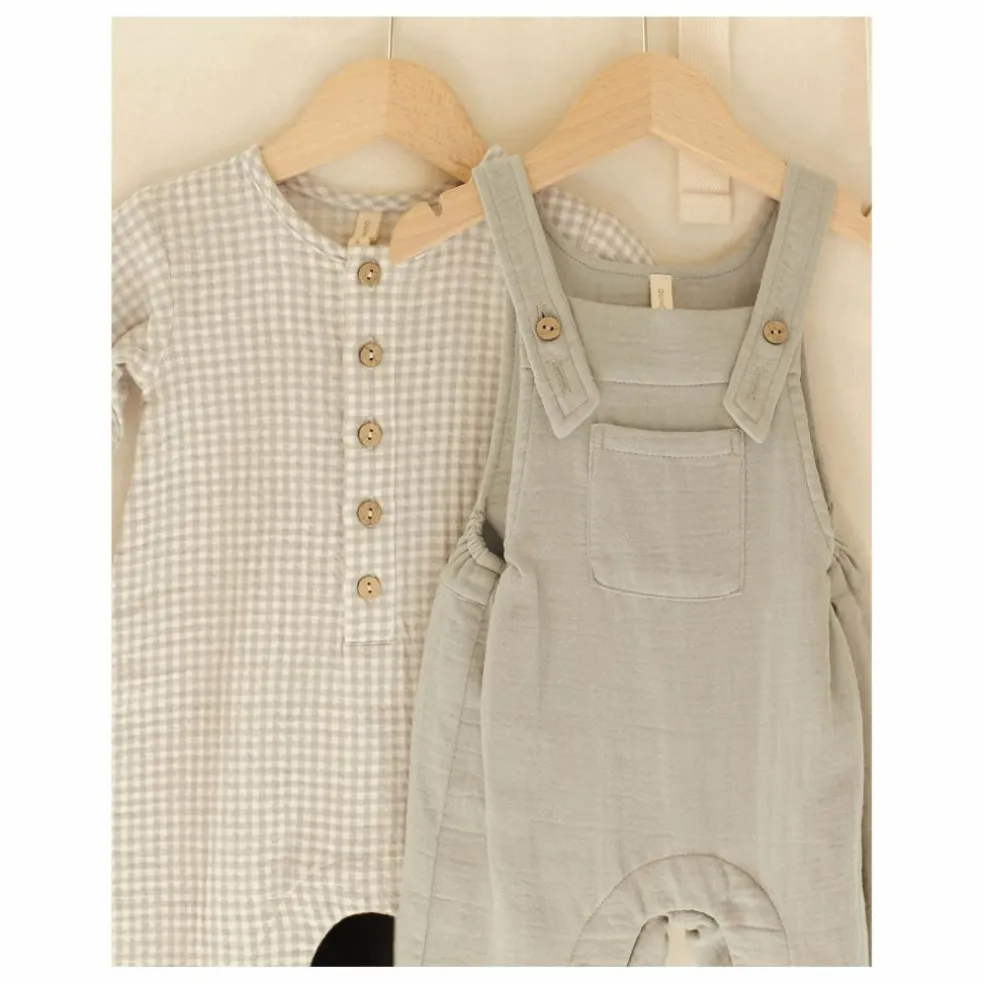 Salopette Gaze de Coton Bio | Bleu gris