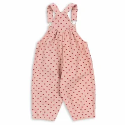 Salopette Nola Cœurs Coton Bio | Rose
