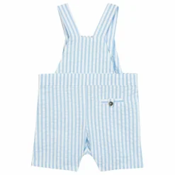 Salopette Rayée | Bleu ciel