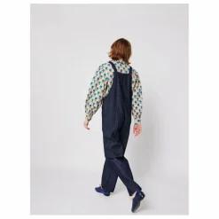 Salopette Rayée Denim Coton Bio - Collection Femme | Bleu marine