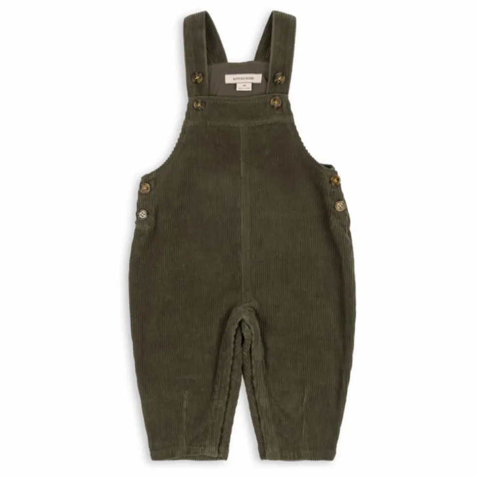 Salopette Sully Velours Côtelé Coton Bio | Vert kaki