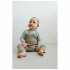 Salopette Taille Haute Laine de Mérinos | Beige chiné