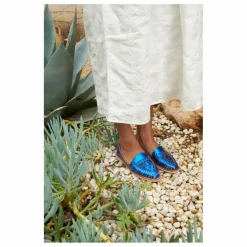Sandales Alegre Métallisées | Bleu