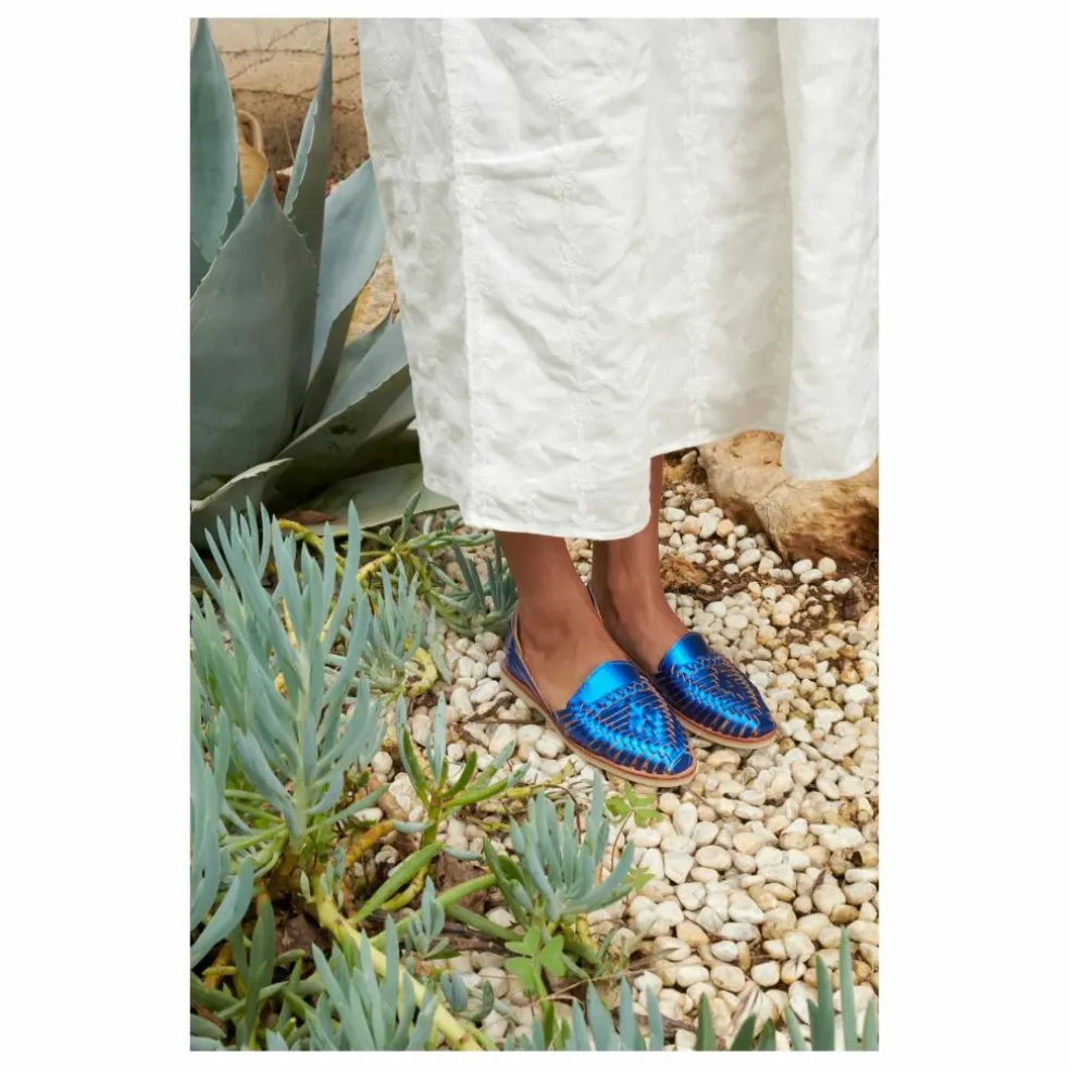 Sandales Alegre Métallisées | Bleu