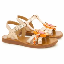 Sandales Plagette Alto | Or rose