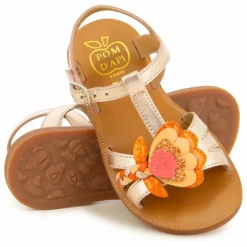 Sandales Plagette Alto | Or rose